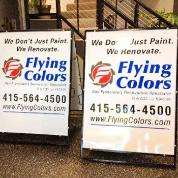 Flying Colors a-frame sign
