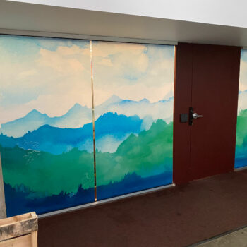 watercolor landscape window decal pittsburgh