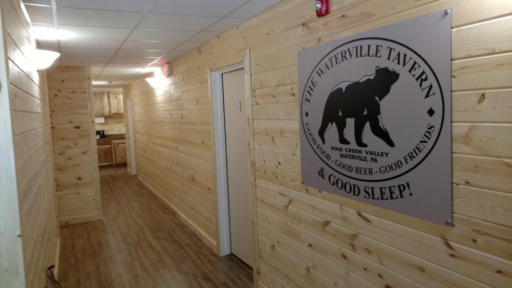 The Waterville Tavern custom metal wall sign