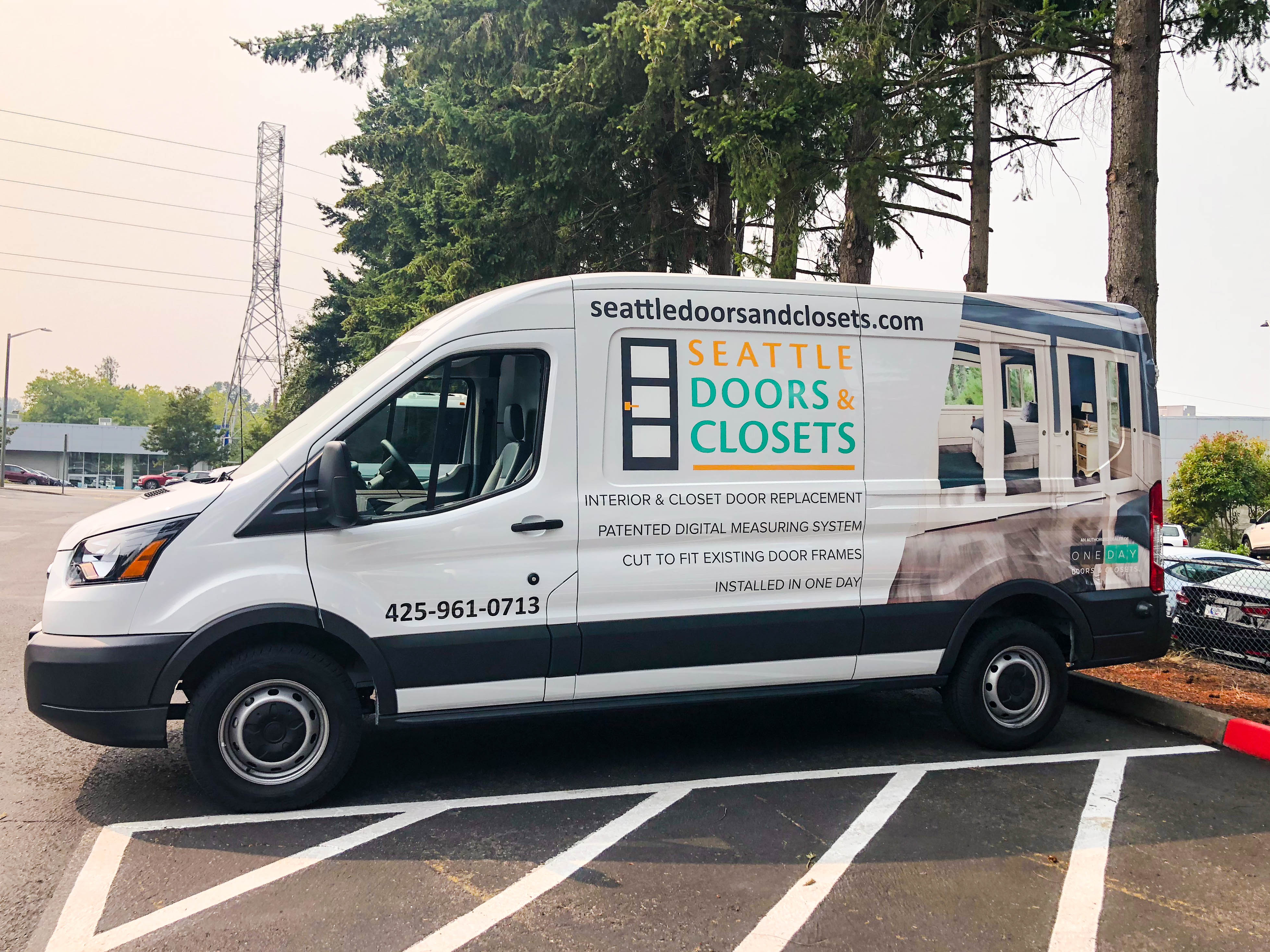 Seattle Doors and Closets van wrap