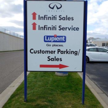 customer parking directional signage