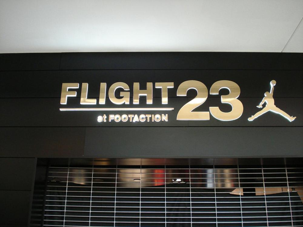 Flight 23 at Footaction signage