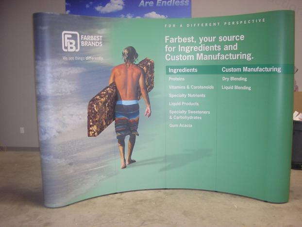 Farbest Brands backdrop signage