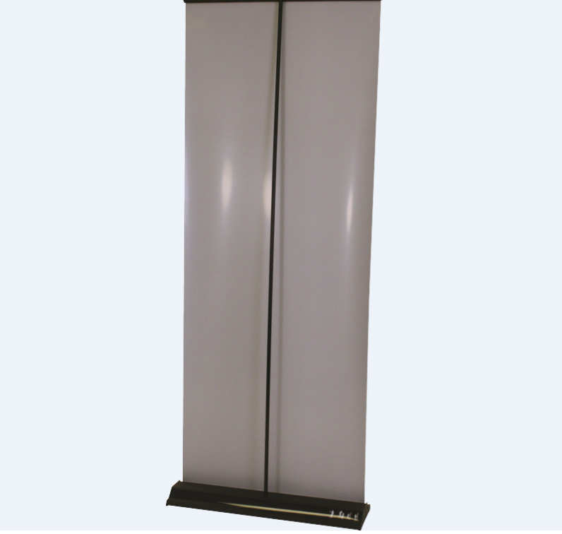 Rear view of banner stand