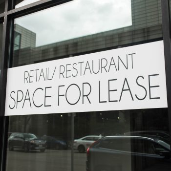 Retail space for lease window graphic 