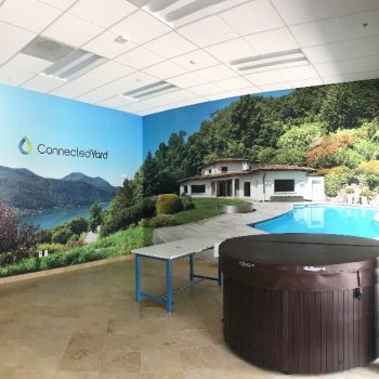 Connected Yard wall mural 