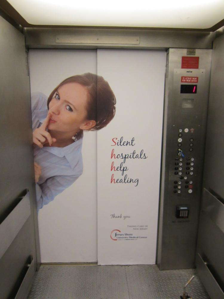 hospital elevator photo wrap