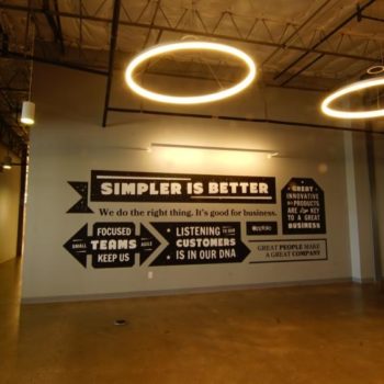Industrial and modern office wall mural