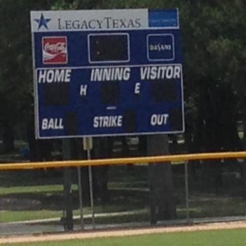 Legacy Texas Scoreboard design 