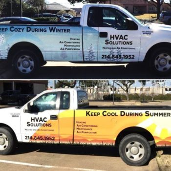 HVAC Solutions truck wrap