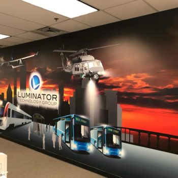 Luminator Technologies wall mural for office 