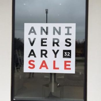 Anniversary Sale window graphic 