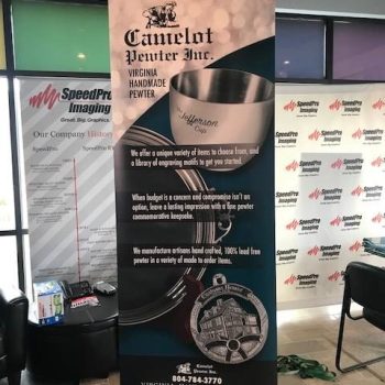 retractable banner for Camelot Pewter Inc