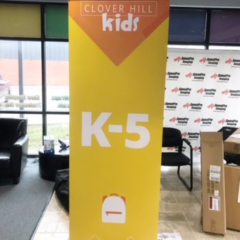 retractable banner for Clover Hill Kids