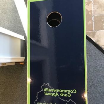 corn hole board for commonweath curb appeal