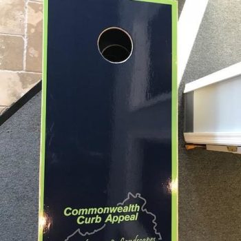 corn hole board for commonweath curb appeal