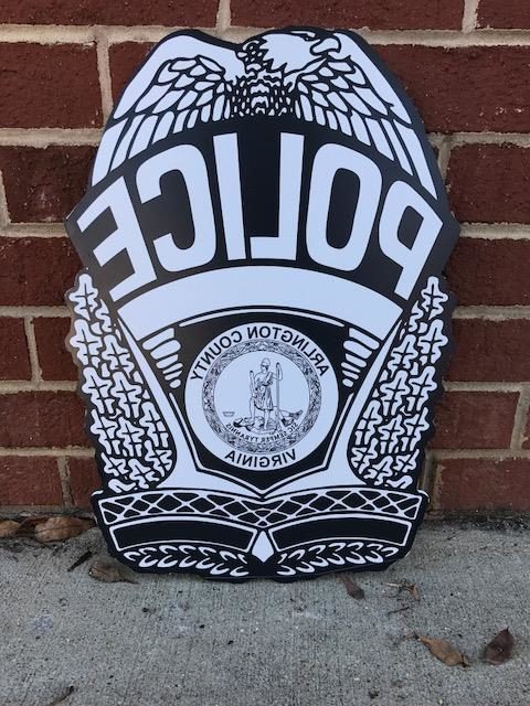 large police sign for arlington county virginia