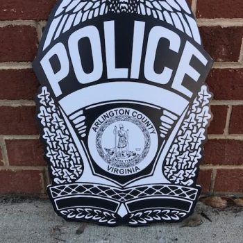 large police sign for arlington county virginia