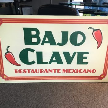 sign for bajo clave restaurante mexicano