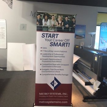 retractable banner for Metro Systems inc