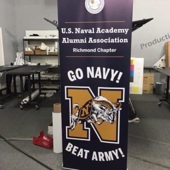 retractable banner for u.s naval academy