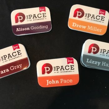 name tags for the pace of richmond