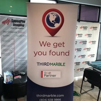 retractable banner for third marble