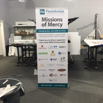 retractable banner for virginia dental association