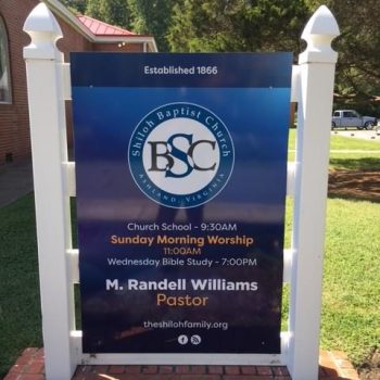 sign for shiloh baptist church