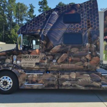 vehicle wrap for Coast 2 Coast Trucking