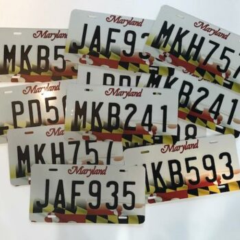 multiple maryland license plates