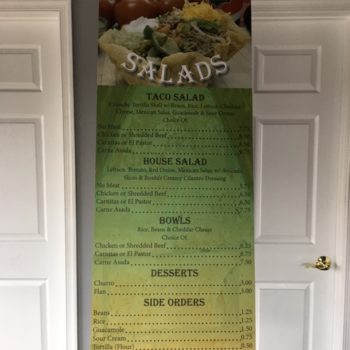 large salads menu
