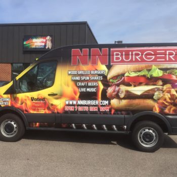 vehicle wrap for NN Burger