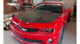 Custom vehicle wrap on red chevy car