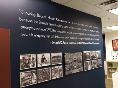 Wall decal quote by Joseph C. Papa, chairman and CEO of Bausch and Lomb