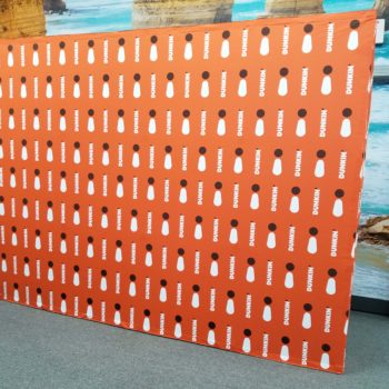 Step and repeat event signage for Dunkin