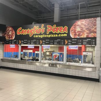 Caraglio's Pizza indoor signage