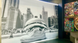 Chicago Bean wall covering with Puma shoe