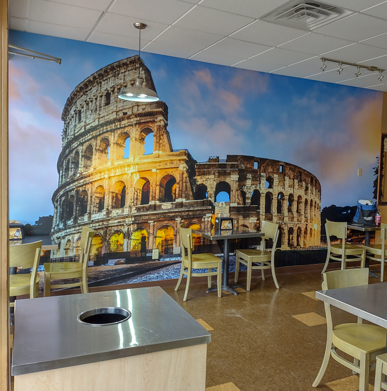 Wall Mural Pizza Shop Install Digitally Enhanced Artwork