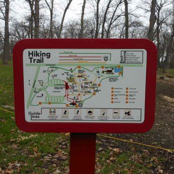 hiking trail outdoor directional sign 