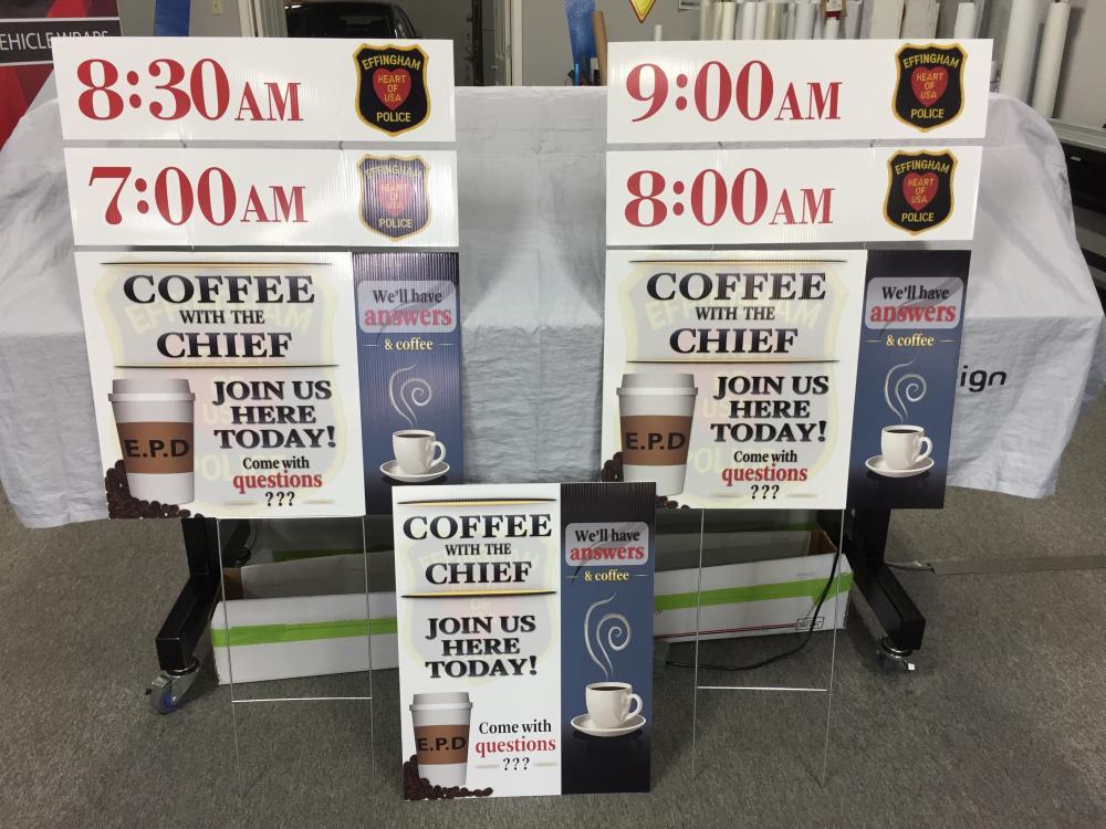 Custom display for police event