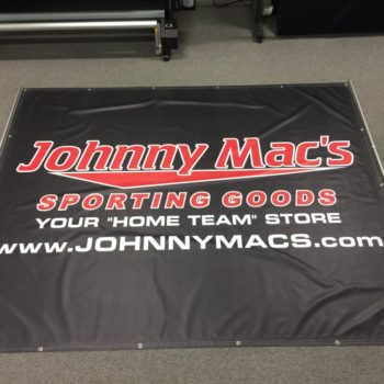 Custom banner for Johnny Mac's Sporting Goods  