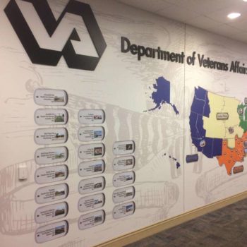 Custom wall Mural in the Department of Veterans Affairs