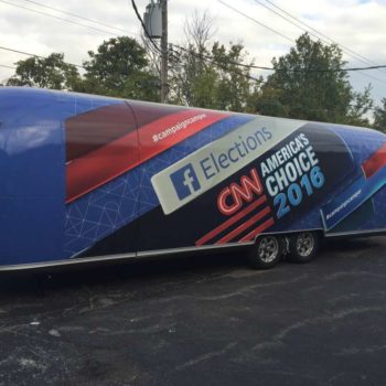 Custom vehicle wrap for Election 2016 coverage