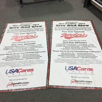 Custom outdoor signage for USA Cares