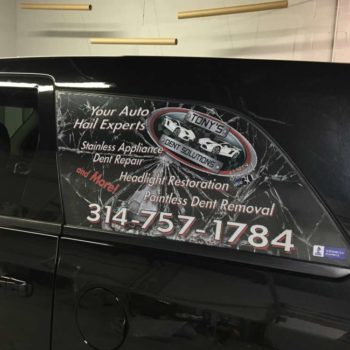 Custom vehicle wrap for Tony's Dent Solutions 