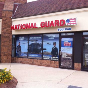 Custom window graphics for the National Guard
