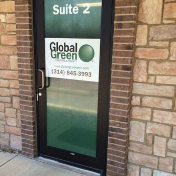 Global green custom window graphic
