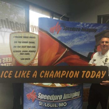 Police Like a Champion Today custom indoor signage