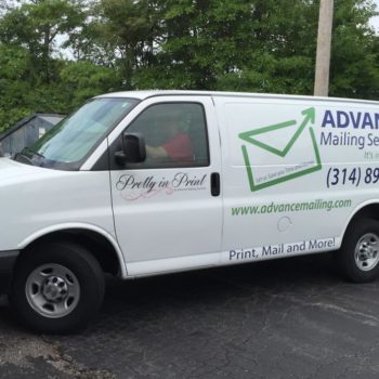 Advance Mailing Services customized fleet wrap 